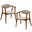 Ver imagem 1 de Kit 2 Poltronas Decorativas para Sala de Estar Cecília B04 Linho Cru - Lyam Decor