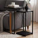 Ver imagem 6 de Kit Mesas Laterais Decorativas Industrial D01 Design Preto - Lyam Decor