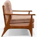Ver imagem 5 de Kit 2 Poltronas Decorativas para Sala de Estar Encosto Ripado Emília B04 Linho Rosê - Lyam Decor