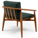 Ver imagem 5 de Poltrona Decorativa Sala de Estar com Cintas de Corano Lavínia B04 Linho Verde Musgo - Lyam Decor