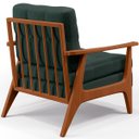 Ver imagem 6 de Kit 2 Poltronas Decorativas para Sala de Estar Encosto Ripado Emília B04 Linho Verde Musgo - Lyam