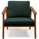 Ver imagem 3 de Poltrona Decorativa para Sala de Estar Petra B04 Linho Verde Musgo - Lyam Decor