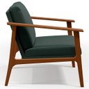 Ver imagem 4 de Poltrona Decorativa para Sala de Estar Petra B04 Linho Verde Musgo - Lyam Decor