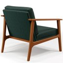 Ver imagem 5 de Poltrona Decorativa para Sala de Estar Petra B04 Linho Verde Musgo - Lyam Decor