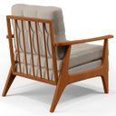 Ver imagem 5 de Poltrona Decorativa para Sala de Estar Encosto Ripado Emília B04 Linho Cru - Lyam Decor