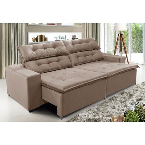 Sofá Concepit 3,00m Retrátil com Molas Castor