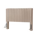 Ver imagem 2 de Cabeceira Cama Box King 1,93m Estofada Havai Veludo Bege