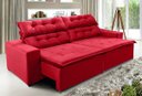 Ver imagem 1 de Sofá Top Concepit 2,20M Retrátil com Molas Vermelho