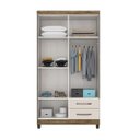 Ver imagem 3 de Guarda-Roupa Modena e Cômoda Cannes Teka Champanhe Inc