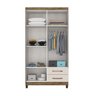 Guarda-Roupa Modena e Cômoda Cannes Teka Champanhe Inc - 3