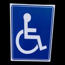 Ver imagem 2 de Placa de Sinalização Cadeirante 15x20 Cm Azul Deficiente