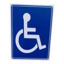 Ver imagem 1 de Placa de Sinalização Cadeirante 15x20 Cm Azul Deficiente