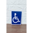 Ver imagem 3 de Placa de Sinalização Cadeirante 15x20 Cm Azul Deficiente
