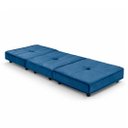 Ver imagem 4 de Puff Cama Dobravel 70cm Slim com Almofada Cor: Suede Azul