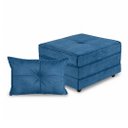 Ver imagem 1 de Puff Cama Dobravel 70cm Slim com Almofada Cor: Suede Azul