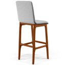 Ver imagem 6 de Kit 06 Banquetas Altas Para Cozinha Sala de Jantar Fixa Zoe B04 Linho Cinza - Lyam Decor