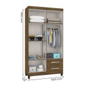 Ver imagem 3 de Guarda-Roupa Modena e Cômoda Cannes Malbec Inc