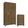 Guarda-Roupa Modena e Cômoda Cannes Malbec Inc - 1