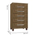 Ver imagem 5 de Guarda-Roupa Modena e Cômoda Cannes Malbec Inc