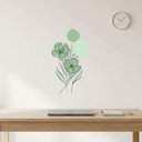 Ver imagem 1 de Adesivo Floral Boho Verde Estilo Nórdico 35x60 Minimalista Abstrato