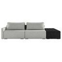 Ver imagem 3 de Sofá Ilha Modular Living com Puff 232cm Georgia K04 Linho Cinza/preto - Mpozenato