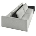 Ver imagem 2 de Sofá Ilha Modular Living com Puff 232cm Georgia K04 Linho Cinza/preto - Mpozenato