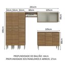 Ver imagem 4 de Armário de Cozinha Completa 261cm Rustic Emilly Madesa 03
