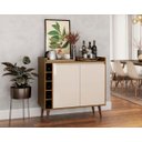 Ver imagem 2 de Buffet Aparador com Adega Retrô Wine 2 Portas Freijó com Off-White