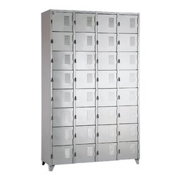 Armário Roupeiro de Aço Vestiário Academia 32 Portas Locker Cinza - 1