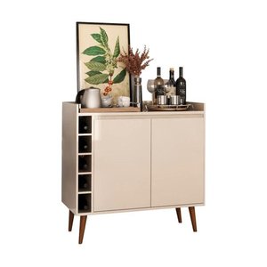 Buffet Aparador com Adega Retrô Wine 2 Portas Off-White