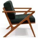 Ver imagem 5 de Kit 2 Poltronas Decorativas Sala de Estar com Cintas de Corano Laís B04 Linho Verde Musgo - Lyam