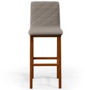 Ver imagem 4 de Kit 2 Banquetas Altas para Cozinha Sala de Jantar Fixa Zoe B04 Linho Bege - Lyam Decor