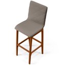 Ver imagem 7 de Kit 2 Banquetas Altas para Cozinha Sala de Jantar Fixa Zoe B04 Linho Bege - Lyam Decor
