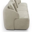 Ver imagem 7 de Sofá 3 Lugares para Sala de Estar Living 228cm Arlo F04 Veludo Bege - Lyam Decor