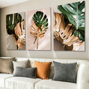 Ver imagem 2 de Quadros Decorativos Folhas Costela-de-adão Botânico Moderno