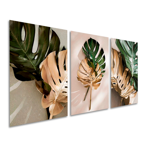 Quadros Decorativos Folhas Costela-de-adão Botânico Moderno