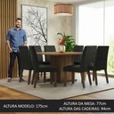 Ver imagem 5 de Conjunto Sala de Jantar Mesa Tampo de Madeira 8 Cadeiras Rustic/oxford Doris Madesa