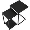 Ver imagem 3 de 02 Conjuntos de Mesas Laterais Decorativas Industrial D01 Design Preto - Lyam Decor