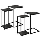 Ver imagem 1 de 02 Conjuntos de Mesas Laterais Decorativas Industrial D01 Design Preto - Lyam Decor