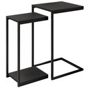 Ver imagem 2 de 02 Conjuntos de Mesas Laterais Decorativas Industrial D01 Design Preto - Lyam Decor