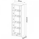 Ver imagem 4 de Estante para Livros 4 Prateleiras Preto Me4104 - Tecno Mobili