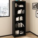 Ver imagem 1 de Estante para Livros 4 Prateleiras Preto Me4104 - Tecno Mobili
