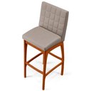 Ver imagem 7 de Kit 02 Banquetas Altas Para Cozinha Sala de Jantar Fixa Mila B04 Linho Bege - Lyam Decor