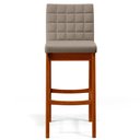 Ver imagem 5 de Kit 02 Banquetas Altas Para Cozinha Sala de Jantar Fixa Mila B04 Linho Bege - Lyam Decor