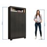 Armário Multiuso 4 Portas e Nicho Nt4040 Preto Tx Notável Móveis - 6