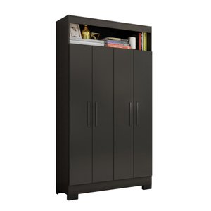 Armário Multiuso 4 Portas e Nicho Nt4040 Preto Tx Notável Móveis