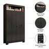 Armário Multiuso 4 Portas e Nicho Nt4040 Preto Tx Notável Móveis - 3