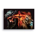 Ver imagem 1 de Quadro em Tela Canvas Jesus Cristo e Leão de Judá 90x60cm