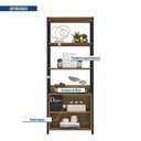Ver imagem 4 de Módulo para Closet 2 Nichos 183cm x 78,2cm Byte Marrom/Mel/Preto