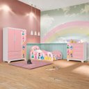 Ver imagem 5 de Conjunto Quarto Meninas Cama Colchão Roupeiro Comoda em MDF